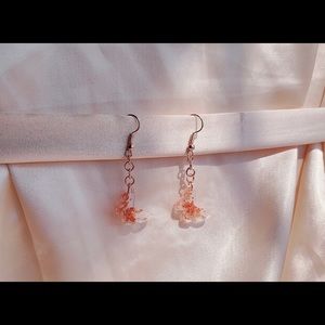 Rose gold butterfly earring